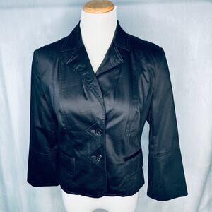 Worthington Jacket Black Pockets Short Blazer 10